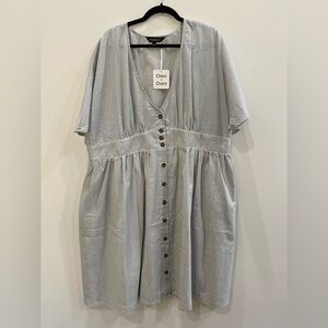 Davi & Dani Striped Button-Down Dress